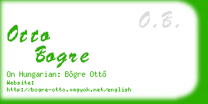 otto bogre business card