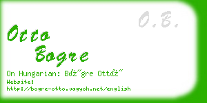 otto bogre business card